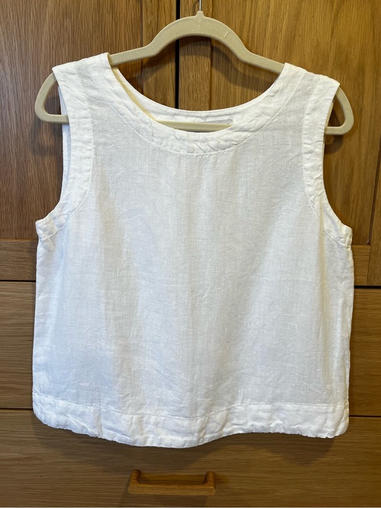 cut loose Tops - Cut Loose Linen Tank Top White Size Small Casual Spring Beach Minimalist Capsule